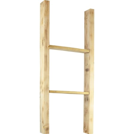 Ekena Millwork 15"W x 36"H x 3 1/2"D Vintage Farmhouse 2 Rung Ladder, Barnwood Decor Collection, Natural Barnwood DECR015X036X04LDRUF